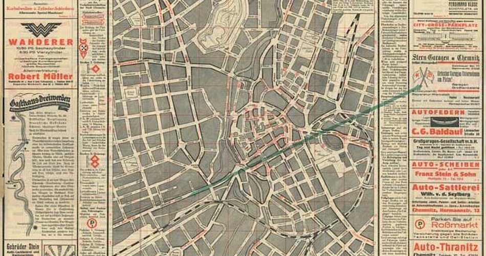 Alter Stadtplan von Chemnitz